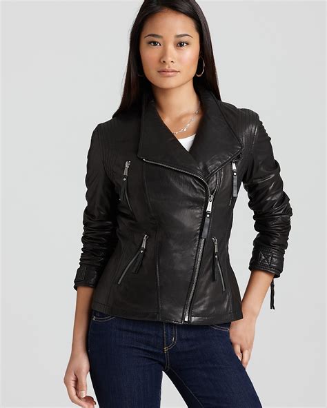 michael kors asymmetrical zip leather jacket|Michael Kors dog jacket.